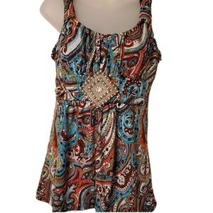 Speechless sleeveless Paisley shirt sz Small